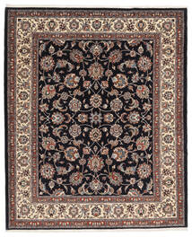  Sarough Teppe 197X236 Ekte Orientalsk Håndknyttet Svart/Mørk Brun (Ull, Persia/Iran)