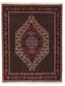  Orientalsk Senneh Teppe Teppe 122X156 Svart/Mørk Rød (Ull, Persia/Iran)
