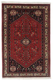 108X152 Abadeh Teppe Teppe Ekte Orientalsk Håndknyttet Svart/Mørk Rød (Ull, Persia/Iran)