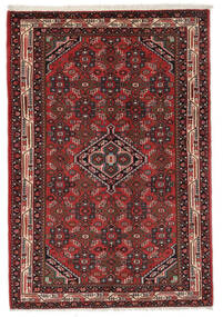 Asadabad Teppe 103X150 Svart/Mørk Rød (Ull, Persia/Iran)