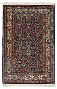  Moud Teppe 82X126 Ekte Orientalsk Håndknyttet Svart/Mørk Brun ( Persia/Iran)
