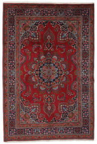  Mashad Teppe 198X295 Ekte Orientalsk Håndknyttet Svart/Mørk Brun (Ull, Persia/Iran)