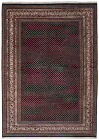  Sarough Mir Teppe 217X315 Ekte Orientalsk Håndknyttet Svart/Mørk Brun (Ull, Persia/Iran)