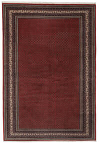  Sarough Mir Teppe 214X312 Ekte Orientalsk Håndknyttet Svart/Mørk Rød (Ull, Persia/Iran)