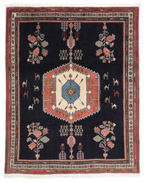  Afshar Shahre Babak Teppe 133X166 Ekte Orientalsk Håndknyttet Mørk Lilla/Mørk Brun (Ull, Persia/Iran)