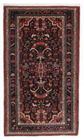  Hamadan Teppe 115X185 Ekte Orientalsk Håndknyttet Svart/Mørk Brun (Ull, Persia/Iran)