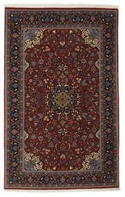  Sarough Teppe 146X228 Ekte Orientalsk Håndknyttet Svart/Mørk Brun (Ull, Persia/Iran)