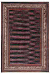 Sarough Mir Teppe 215X310 Ekte Orientalsk Håndknyttet Svart/Mørk Rød (Ull, )