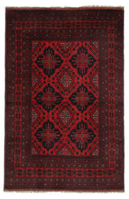 105X155 Afghan Khal Mohammadi Teppe Teppe Orientalsk Svart/Mørk Rød (Ull, Afghanistan)