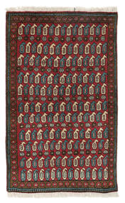  Afshar Teppe 93X155 Ekte Orientalsk Håndknyttet Svart/Mørk Brun (Ull, Persia/Iran)