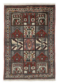  Bakhtiar Teppe 102X151 Ekte Orientalsk Håndknyttet Svart/Mørk Brun (Ull, Persia/Iran)
