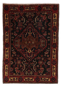  Nahavand Teppe 155X220 Ekte Orientalsk Håndknyttet Svart (Ull, Persia/Iran)