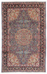  Kerman Teppe 195X305 Ekte Orientalsk Håndknyttet Svart/Mørk Rød (Ull, Persia/Iran)
