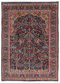  Kerman Teppe 198X271 Ekte Orientalsk Håndknyttet Svart/Mørk Brun (Ull, Persia/Iran)