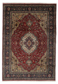  Tabriz Teppe 207X300 Ekte Orientalsk Håndknyttet Svart/Mørk Brun (Ull, Persia/Iran)
