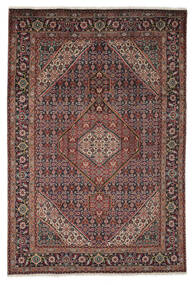  Tabriz Teppe 199X299 Ekte Orientalsk Håndknyttet Svart/Mørk Brun (Ull, Persia/Iran)