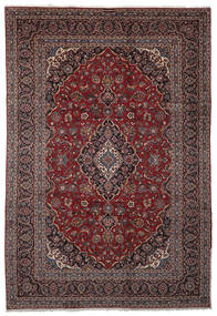  Keshan Teppe 243X359 Ekte Orientalsk Håndknyttet Svart/Mørk Brun (Ull, Persia/Iran)