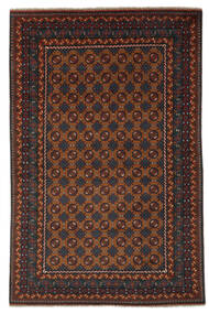  Afghan Fine Teppe 195X294 Ekte Orientalsk Håndknyttet Svart/Brun (Ull, )
