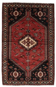  Shiraz Teppe 165X253 Ekte Orientalsk Håndknyttet Svart/Mørk Rød (Ull, )