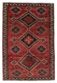  Shiraz Teppe 170X246 Ekte Orientalsk Håndknyttet Svart/Mørk Brun (Ull, Persia/Iran)