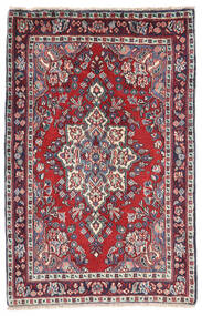  Hamadan Shahrbaf Teppe 62X95 Ekte Orientalsk Håndknyttet Mørk Rød/Svart (Ull, Persia/Iran)