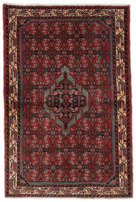  Asadabad Teppe 101X151 Ekte Orientalsk Håndknyttet Svart, Mørk Rød (Ull, Persia/Iran)