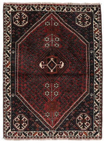  Shiraz Teppe 112X153 Ekte Orientalsk Håndknyttet Svart (Ull, Persia/Iran)