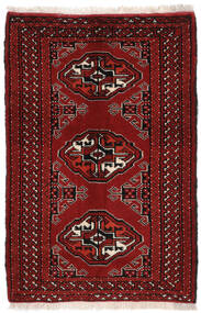  Turkaman Teppe 65X97 Ekte Orientalsk Håndknyttet Svart/Mørk Rød (Ull, Persia/Iran)