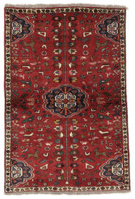  Ghashghai Teppe 100X148 Ekte Orientalsk Håndknyttet Mørk Rød/Svart/Mørk Brun (Ull, Persia/Iran)