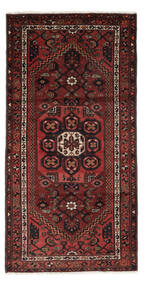  Hamadan Teppe 101X196 Ekte Orientalsk Håndknyttet Svart, Mørk Rød (Ull, Persia/Iran)