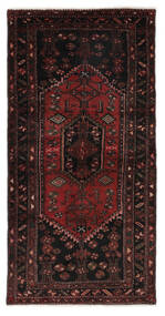 105X208 Hamadan Teppe Orientalsk Svart/Mørk Rød (Ull, Persia/Iran)