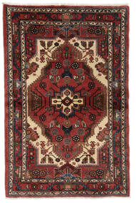  Orientalsk Nahavand Teppe 104X159 Svart/Mørk Rød (Ull, Persia/Iran)