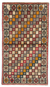 Ghashghai Fine Teppe 104X183 Svart/Mørk Rød (Ull, Persia/Iran)