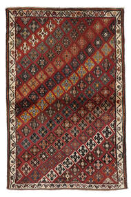 Ekte Teppe Ghashghai Fine Teppe 106X157 Svart/Mørk Rød (Ull, Persia/Iran)