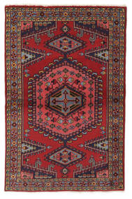  Wiss Teppe 108X164 Ekte Orientalsk Håndknyttet Svart/Mørk Rød (Ull, Persia/Iran)