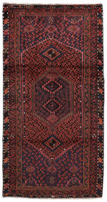  Hamadan Teppe 104X199 Ekte Orientalsk Håndknyttet Svart/Mørk Brun (Ull, Persia/Iran)