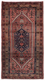  Hamadan Teppe 107X195 Ekte Orientalsk Håndknyttet Svart/Mørk Brun (Ull, Persia/Iran)
