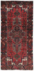  Hamadan Teppe 99X206 Ekte Orientalsk Håndknyttet Svart, Mørk Rød (Ull, Persia/Iran)