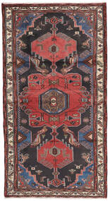  Hamadan Teppe 100X195 Ekte Orientalsk Håndknyttet Svart/Mørk Brun (Ull, Persia/Iran)