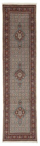  Moud Teppe 78X301 Ekte Orientalsk Håndknyttet Teppeløpere Mørk Brun/Svart ( Persia/Iran)
