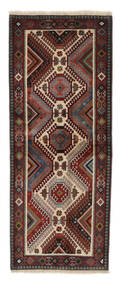 Yalameh Teppe 81X202 Ekte Orientalsk Håndknyttet Teppeløpere Svart/Mørk Brun (Ull, Persia/Iran)