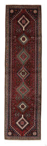  Abadeh Teppe 85X298 Ekte Orientalsk Håndknyttet Teppeløpere Svart/Mørk Brun (Ull, Persia/Iran)