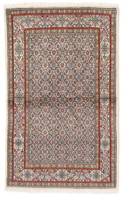  Moud Teppe 95X150 Ekte Orientalsk Håndknyttet Mørk Brun/Svart ( Persia/Iran)