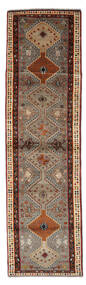  Ghashghai Fine Teppe 100X353 Ekte Orientalsk Håndknyttet Teppeløpere Brun/Svart (Ull, )