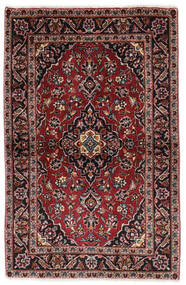  Keshan Teppe 98X151 Ekte Orientalsk Håndknyttet Svart/Mørk Brun (Ull, Persia/Iran)