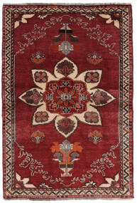  Ghashghai Fine Teppe 104X151 Ekte Orientalsk Håndknyttet Mørk Rød, Svart (Ull, Persia/Iran)