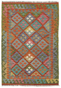  Kelim Afghan Old Style Teppe 103X149 Ekte Orientalsk Håndvevd Mørk Rød/Mørk Brun (Ull, Afghanistan)