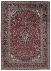  Keshan Teppe 249X351 Ekte Orientalsk Håndknyttet Svart/Mørk Brun (Ull, Persia/Iran)