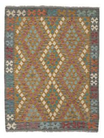  Kelim Afghan Old Style Teppe 123X165 Ekte Orientalsk Håndvevd Mørk Brun/Hvit/Creme (Ull, Afghanistan)