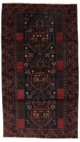 Orientalsk Beluch Teppe 107X185 Svart/Mørk Rød (Ull, Afghanistan)